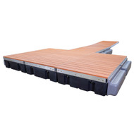 Patriot Docks Premium "T" Floating Dock w/ Brown Aluminum Decking Image