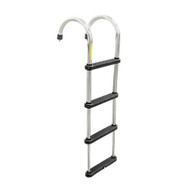 Whitecap Telescoping Stainless Pontoon Ladder Extended Out to Full Length Whitecap Telescoping Stainless Pontoon Ladder Extended Out to Full Length