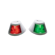 Perko 0253W00DP1 white horizontal-mount navigation light pair with red and green lenses
