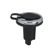Perko 1045P0SDP stainless steel and black polymer two-pin navigation light base