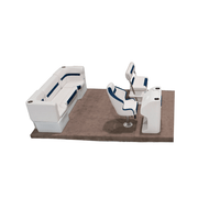 Wise DLX Rear Bench + Swingback & Console Pontoon Furniture Set Image Wise DLX Rear Bench + Swingback & Console Pontoon Furniture Set Image