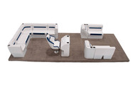 Wise DLX 18-22' Rear L with Front Lounge Pontoon Furniture Set Image Wise DLX 18-22' Rear L with Front Lounge Pontoon Furniture Set Image