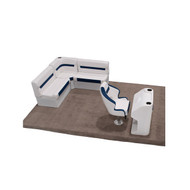 Wise DLX Small Rear L Pontoon Furniture Set Image Wise DLX Small Rear L Pontoon Furniture Set Image