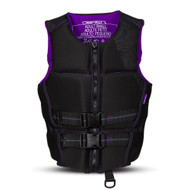 O'Brien Women's Neo Flex V-Back Life Jacket - Black/Purple Thumbnail Image