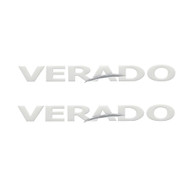 Mercury 8M0142203 white verado decals set of 2 for V8 verado outboards