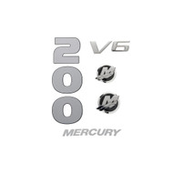 mercury 8M0214846 decal set for 3.4l v6 225hp fourstroke outboards