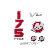 mercury 8M0214850 decal set for 3.4l v6 175hp pro xs outboards