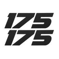 mercury 8M0214851 175hp side decals set for v6 pro xs outboards