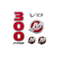 mercury 8M0214865 decal set for 4.6l v8 300hp pro xs outboards