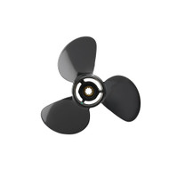 Quicksilver Black Diamond 3-blade aluminum propeller 10.5 x 13 right hand rotation