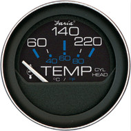 Faria Coral 2" Cylinder Head Temperature Gauge (60-120 F) w\/Sender