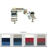 Horizon Premium Rear L Pontoon Furniture Set with 2 Fishing Seats Image