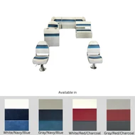 Horizon Premium Rear U Pontoon Furniture Set with Swingback & 2 Fishing Seats Image