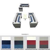 Horizon Premium Complete 37" Bench Seat with Leanback Pontoon Furniture Set Image