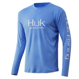 Huk Icon X Long Sleeve Shirt - Carolina Blue - Front