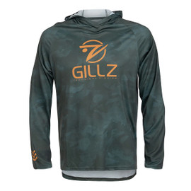 Gillz Men's Contender Burnt UV Hoodie - Rifle Green - Front of Hoodie