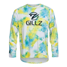 Gillz Contender Mahi DPM Long Sleeve Shirt - Blazing Yellow - Front of shirt