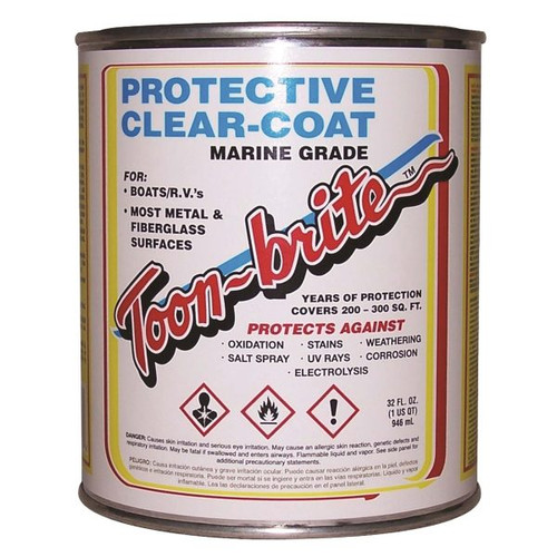 Toon-Brite Protective Clear Coat for Boats - Quart