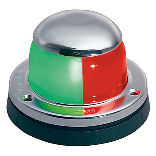 Perko Stainless Steel Round Bi-Color Boat Navigation Light
