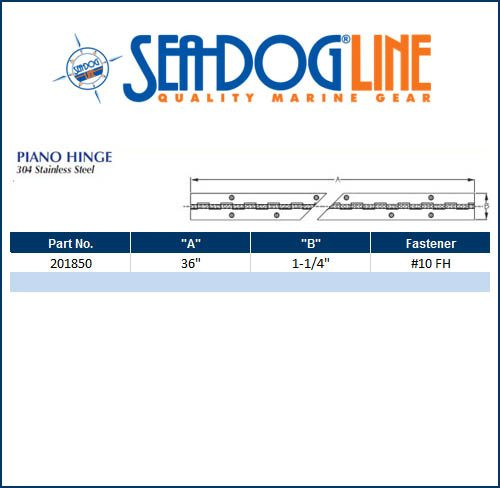 Piano Hinge Size Chart