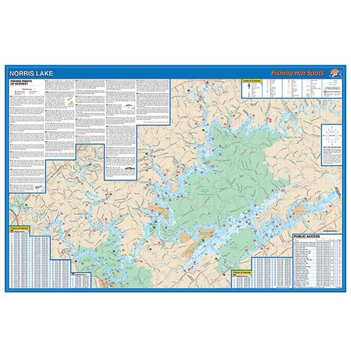 Fishing Hotspots A406 Tennessee Lake Maps Norris Lake