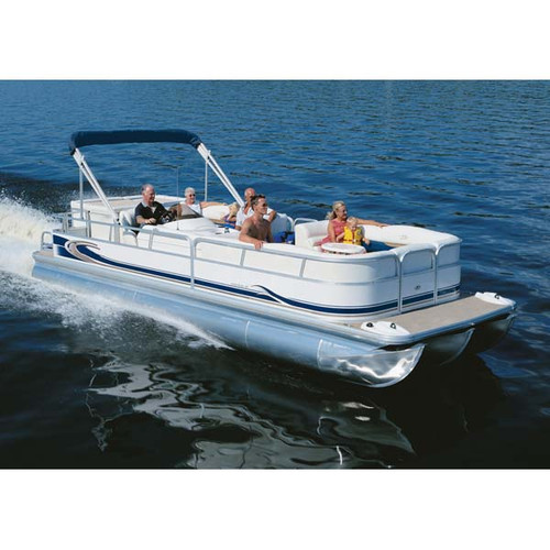 Taylor Made Products Trailerite Semi-Custom Boat Cover for Pontoon Boats (17'1 to 18' Center Line Length / 96 Beam, Gray