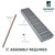 Patriot Docks Gray Poly 4' x 4' Deck Section w/ 2 Alum. Stringers Image