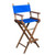 Whitecap Teak Captain's Chair w/ Blue Seat Covers
