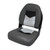 Wise Pro-Angler Premium Folding Boat Seat - Charcoal/Black/Marble Grey