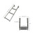 Stainless Steel Over Platform Telescoping Boat Ladder 3-Step