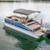 SureShade Pontoon Power Bimini Top  - Installed/Open