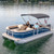 SureShade Pontoon Power Bimini Top - Installed front view
