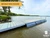 Patriot Docks Premium Floating Dock w/ Gray Aluminum Deck Lifestyle Image