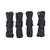 Gen3 Marine Double Braid 3/8" x 15' Black Reflective Black Dock Line with Spliced Eye - 4 Pack