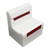 Wise Deluxe DLX95 28" Pontoon Boat Bench Seat with White and Crimson Red Vinyl