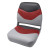 Marble/Dark Red/Charcoal Wise Deluxe Tracker Style Mid Back Fishing Boat Seat