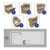 Wise DLX Rear L & Console Pontoon Furniture Set in the Neutral and Meteor Vinyl