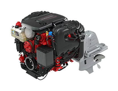 A Volvo Penta marine engine and sterndrive unit