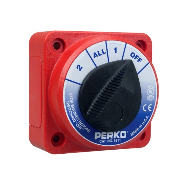 Perko Compact 1-2 All Battery Switch 8511DP