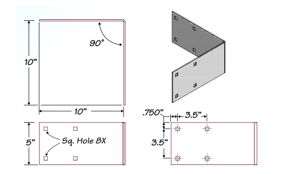 Tie Down 26402 Dimensions