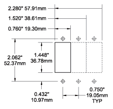 Blue Sea C Series Circuit Breaker Cutout Dimensions