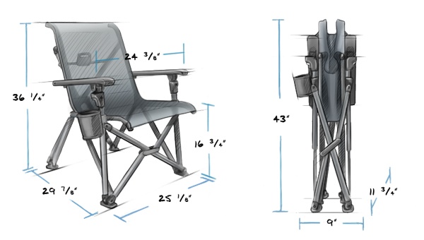 Yeti Trailhead Camp Chair Dimensions