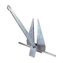 Picture of a galvanized Danforth Anchor also known as a Fluke anchor