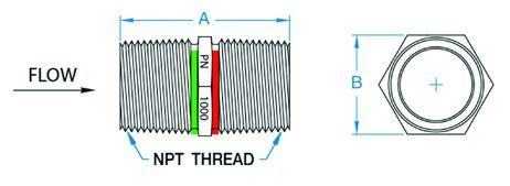 Groco PNC Series Check Valve Diagram