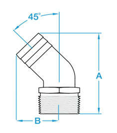 Groco PTHD Pipe to Hose Fitting Diagram