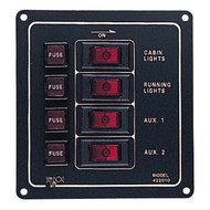 Sea Dog Aluminum Vertical 4 Gang Switch Panel