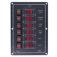 Sea Dog Aluminum Vertical 6 Gang Switch Panel