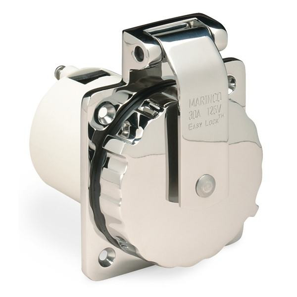 Marinco 30 Amp Stainless Steel Shore Power Inlet