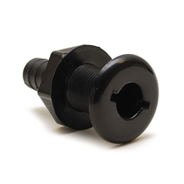 T-H Marine Thru-Hull Fitting, 3-4" Straight Black