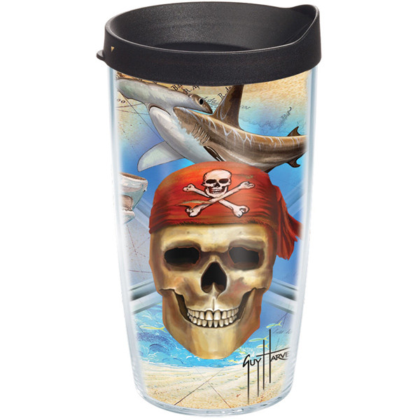 Tervis Guy Harvey Pirate Wrap Tumbler with Black Lid 16oz